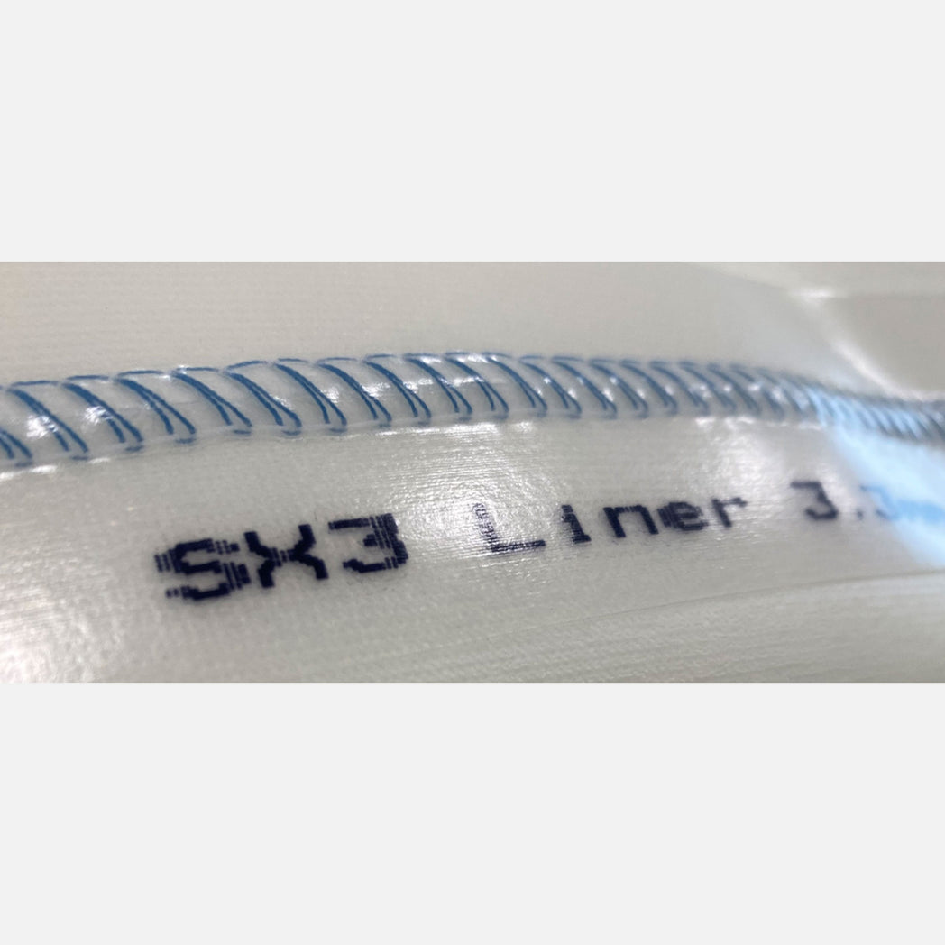 SX3 3D liner for pipe relining. 3.3mm thick, can negotiate 90 degree bends with ease. For use in Cipp drain relining and inversion lining with Sanikom Epoxy resin range